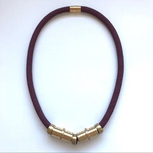 Burgundy rope necklace - Multiple ways to wear